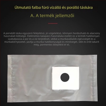 Elektromos és ütvefúró porzsák, vastagított anti-szennyeződés védelem, porálló és vízálló kiegészítő (Feszültség: 36; Alkalmas rozsdamentes acélhoz)