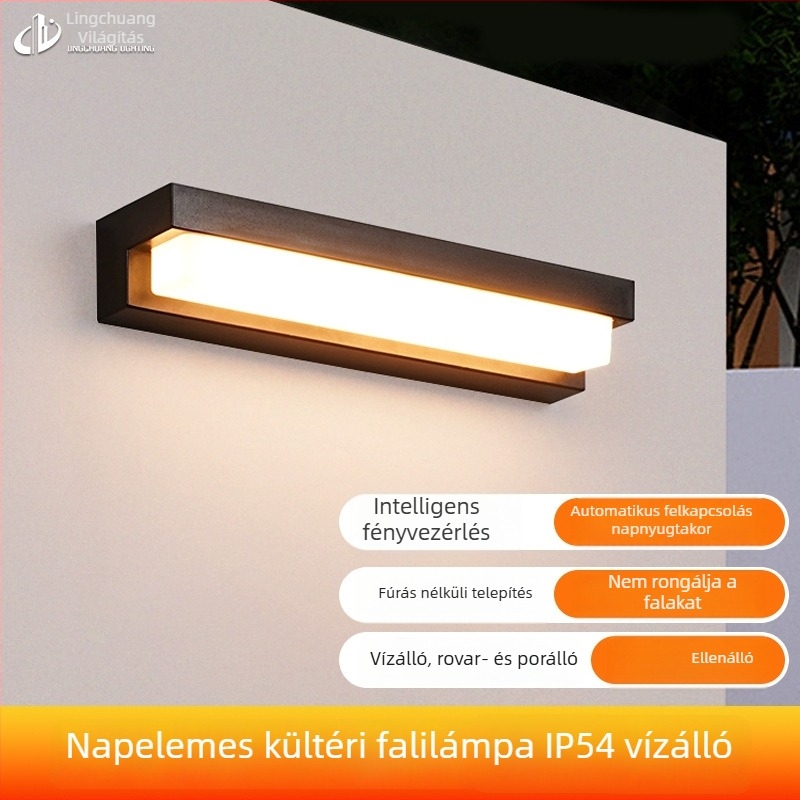 Napelemes kültéri falikar - LED-modul (IP54; 6V; 2-4W; Modell 1021)