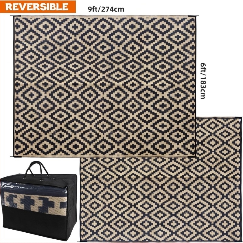Kültéri kemping anti-slip nedvességálló matrac 6–8 fő részére — HUAYANG, PP, 300–600 g, nemszőtt anyag/szalag