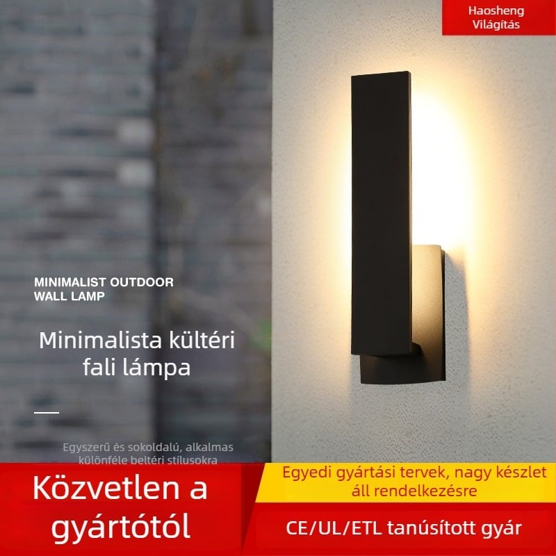 Kültéri alumínium falikar, IP54, 1 LED, 90 lm, 3000K