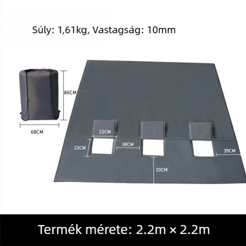 Téli jéghez való horgász matrac — összecsukható, nedvességálló, csúszásmentes, szigetelt, 210D Oxford anyagból, kempingezéshez és horgászathoz