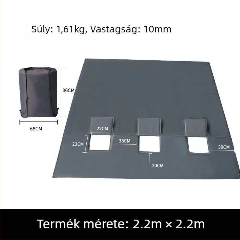 Téli jéghez való horgász matrac — összecsukható, nedvességálló, csúszásmentes, szigetelt, 210D Oxford anyagból, kempingezéshez és horgászathoz