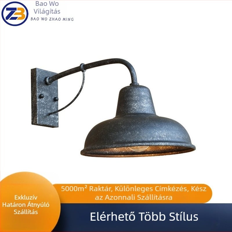 BW-8002 kültéri falikar, 220 V, 1000 lm, 3000 K, IP65, fém ház