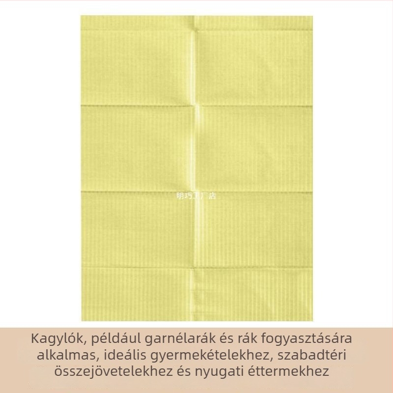 Gyermekeknek készült egyszer használatos asztalterítő, 125 darabos készlet, fa-pulpából készült papír, virágos mintázat, négyzetes formájú