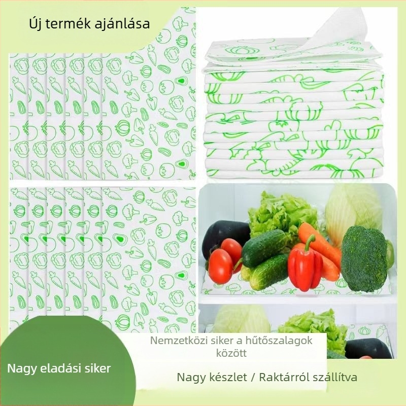 Biológiailag lebomló, nem szövött anyagból készült hűtőmatrac virágos mintával, gépi mosás, multifunkciós fiók liner