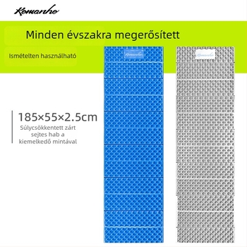 Ixpe anyagú nedvességálló kemping matrac, 1 személyes, összecsukható és hordozható, tojásfészek dizájnnal