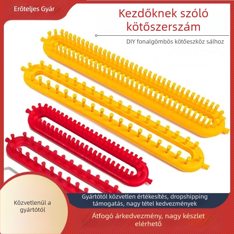 Sál kötő eszköz – kézzel készített, kezdőbarát, gyapjú kötéshez, dobozban 100 darab, nettó tömeg 0,1 kg