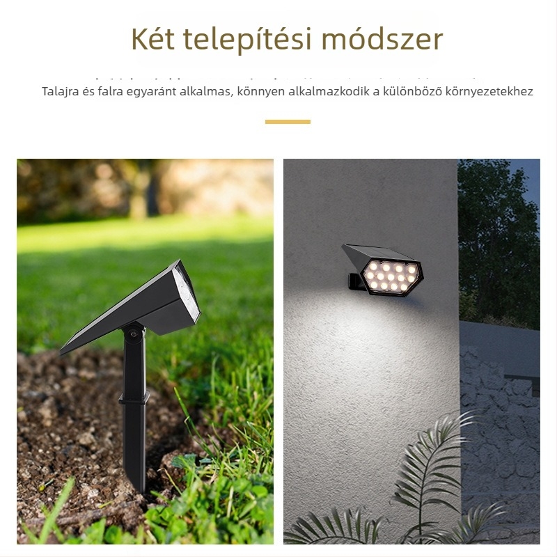 Napelemes koncentrált spot lámpa kerthez, villa- és udvarvilágítás, táj- és gyepvilágítás ABY888-ZL