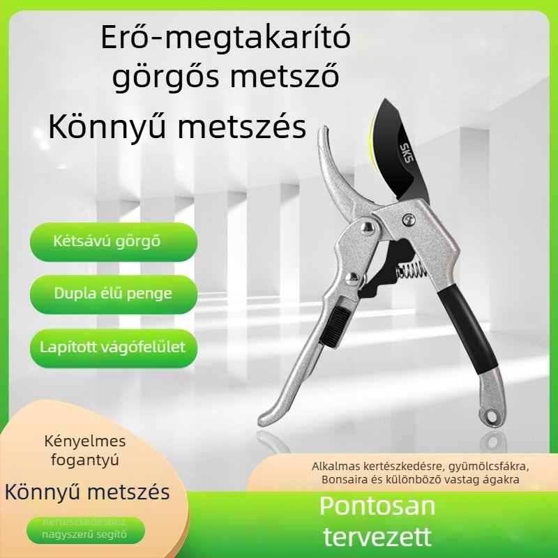 Supersonic csigas metszőolló – energia-megtakarítás, SK5 penge, gyümölcsfaágak és kertre szánt metszésre