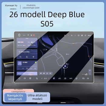 Edzett üveg védőfólia a Changan Deep Blue S05 navigációs képernyőjéhez és a központi konzolhoz