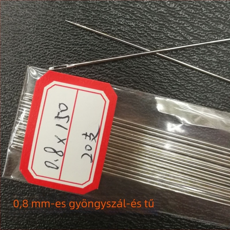 Hímző gyöngyfűző tű DIY ékszerekhez, vékony és hosszú