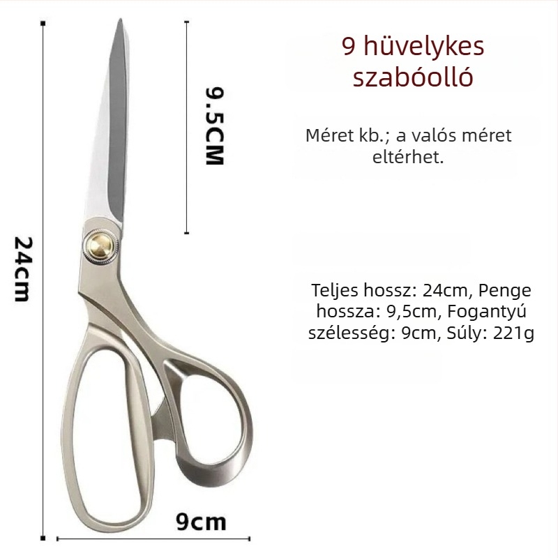 Ötvözött szabóolló a textilek vágására és varrására, rozsdamentes acél, többfunkciós vágás ruhához, bőrhöz és papírhoz