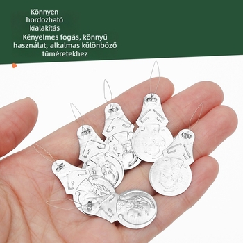 Alumínium tűbefűző, tök alakú, keresztszemes hímzéshez, gyors befűzés, minimalistikus kiegészítő
