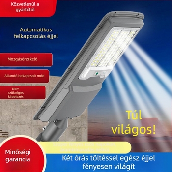 Napelemes utca lámpa - modell Voyage street light, LED modul, IP67, 30W, 6V, üzemidő 16–24 óra