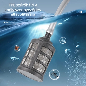 Vezeték nélküli magasnyomású autómosó pisztoly, kézi kivitel, újratölthető lítiumakkumulátor, brushless motor, 21 V, 30 bar, 20000 rpm
