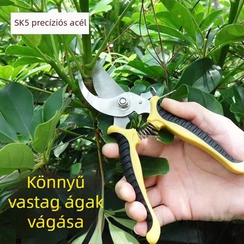 Kertész metszőolló – rozsdamentes acél, kímélő használat, virágok és gyümölcsfák metszésére