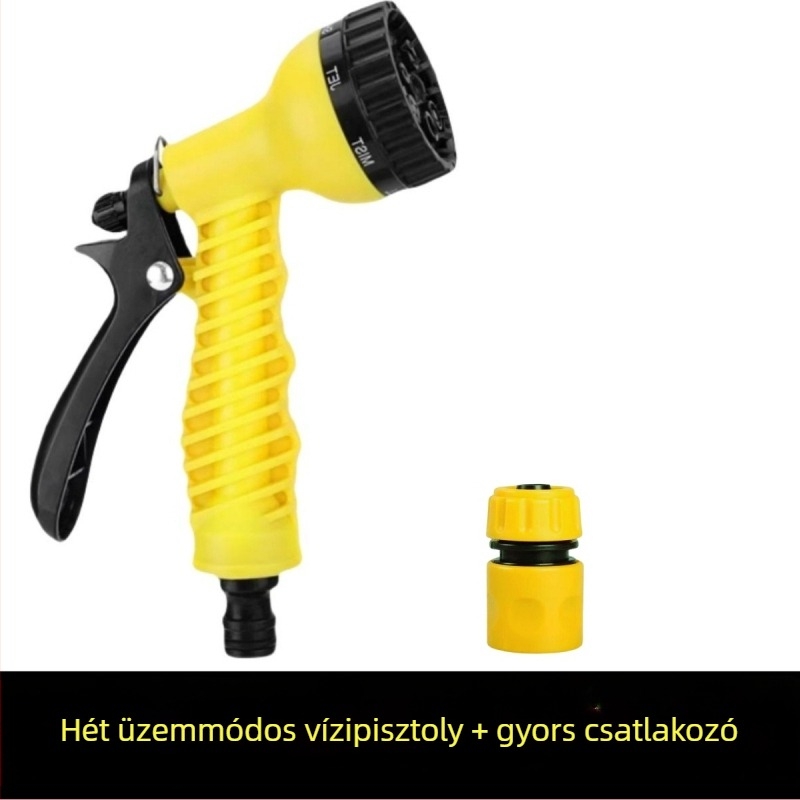 Magasnyomású, 7-szintesen állítható autómosó permetezőpisztoly háztartási használatra