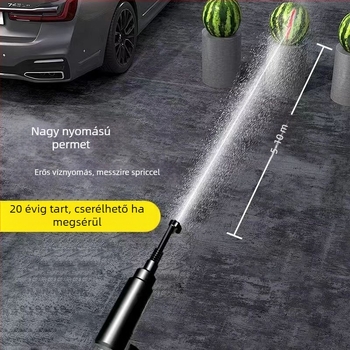 Akkumulátoros, hordozható magasnyomású vízpisztoly – szett autómosáshoz, mezőgazdasági öntözéshez és kerthez