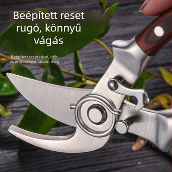 Kertész metszőolló – rozsdamentes acél, multifunkcionális, csúszásmentes, háztartási kerti eszköz a gyümölcs- és ágmetszéshez