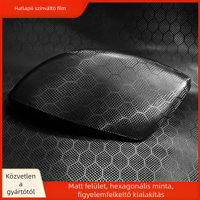 Autó belső tér hexagonális középső pillér film — PVC anyag, hőmérséklet-tűrő, karcolás- és kopásálló, védő felső réteg, univerzális kompatibilitás