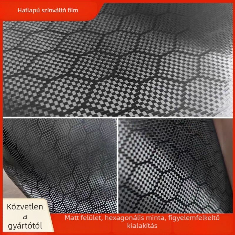 Autó belső tér hexagonális középső pillér film — PVC anyag, hőmérséklet-tűrő, karcolás- és kopásálló, védő felső réteg, univerzális kompatibilitás