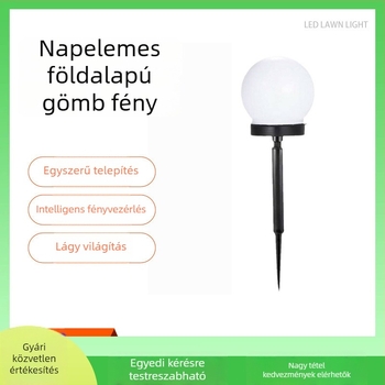 Nanqi Outdoor napelemes gömb alakú kerti lámpa LED négy színű dimmeléssel és E27 foglalattal, kézi kapcsoló, 1.2V