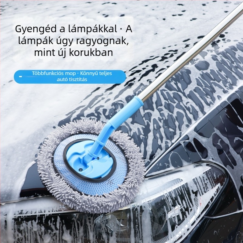 Rozsdamentes acél nyélű autómosó mop, összecsukható, nem karcolja a fényezést, tartós – hiteles magánmárka Zhen shang, testreszabható