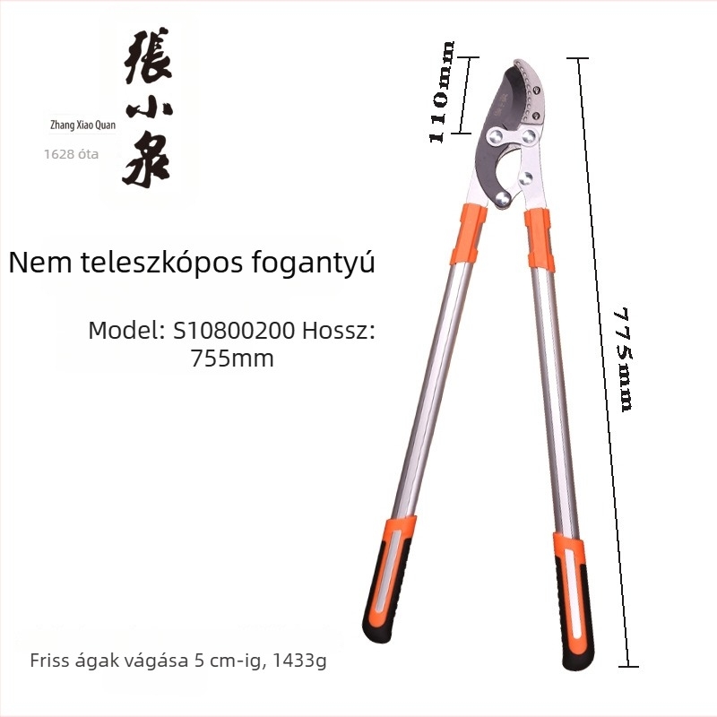 Zhang Xiaoquan teleszkópos metszőolló gyümölcsfákhoz – nehéz terhelésre, erő- és munkaerő-megtakarítás, kerti eszköz
