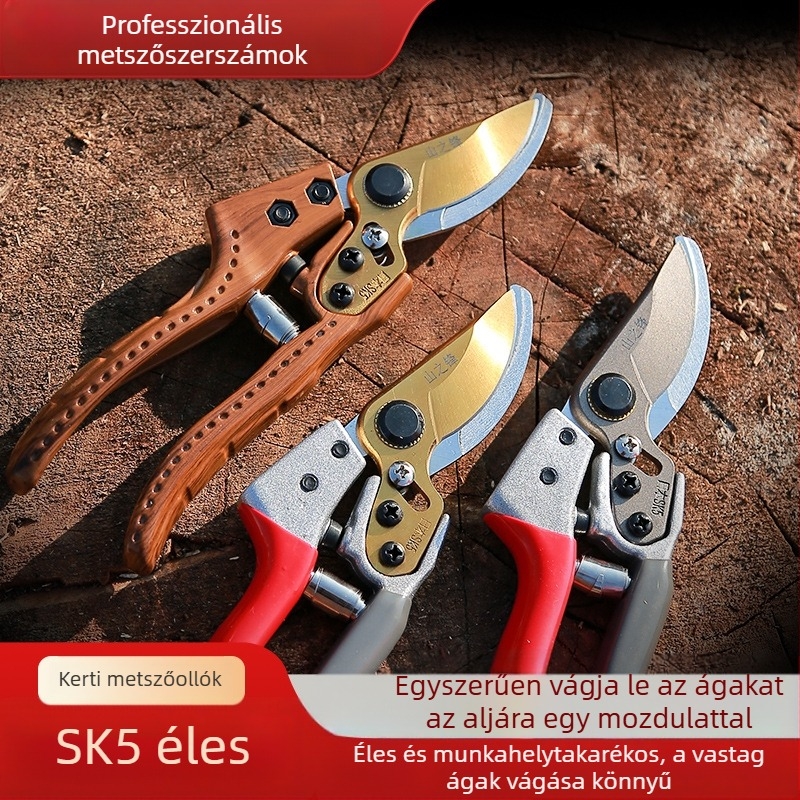 Metszőolló ágakhoz – ergonómikus, erőfeszítést kímélő, vastag ágakhoz, kertészeti eszköz
