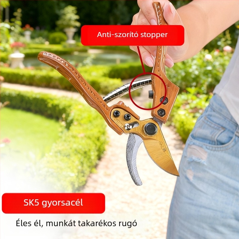 Metszőolló ágakhoz – ergonómikus, erőfeszítést kímélő, vastag ágakhoz, kertészeti eszköz