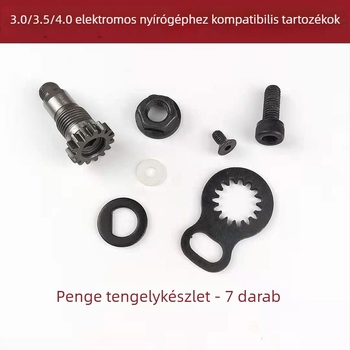 Metszőolló hélixfogaskerékkel, elektromos metszőollókhoz kiegészítők (7 darabos készlet) pengetengely