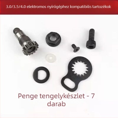 Metszőolló hélixfogaskerékkel, elektromos metszőollókhoz kiegészítők (7 darabos készlet) pengetengely