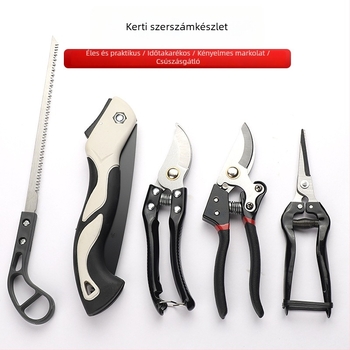 Brken SK-5 Öt részes kerti készlet: metszőolló, metszőfűrész, összecsukható fűrész, virágágak vágóeszközei