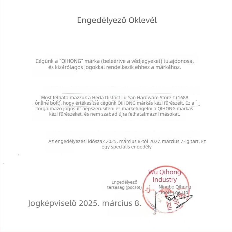 Qihong kerti metszőfűrész, modell 008, penge kis fogakkal, eredet Ningbo