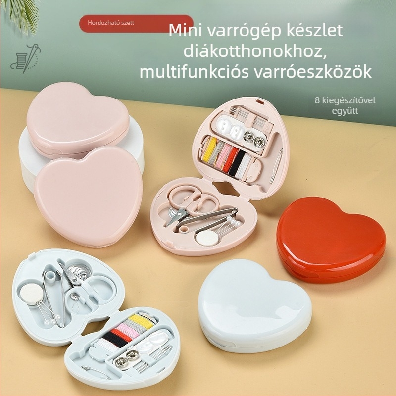 Varró doboz, 8 részes készlet, szív alakú tűtároló, többfunkciós (Eredet Zhejiang)