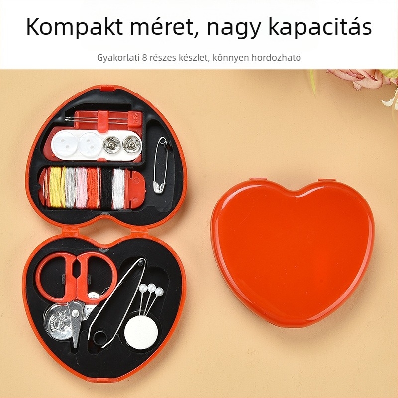 Varró doboz, 8 részes készlet, szív alakú tűtároló, többfunkciós (Eredet Zhejiang)