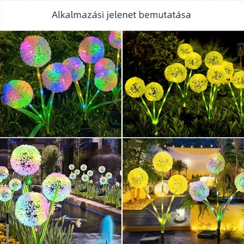 Napelemes hagymalámpa — 3W LED, IP65, folyamatos világítás 16–24 óra
