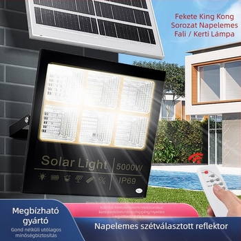 Napelemes LED reflektor kültérre, IP65, távirányítóval, teljesítmény 100, modell XZ-HJG-4