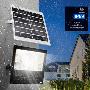Napelemes LED reflektor kültérre, IP65, távirányítóval, teljesítmény 100, modell XZ-HJG-4
