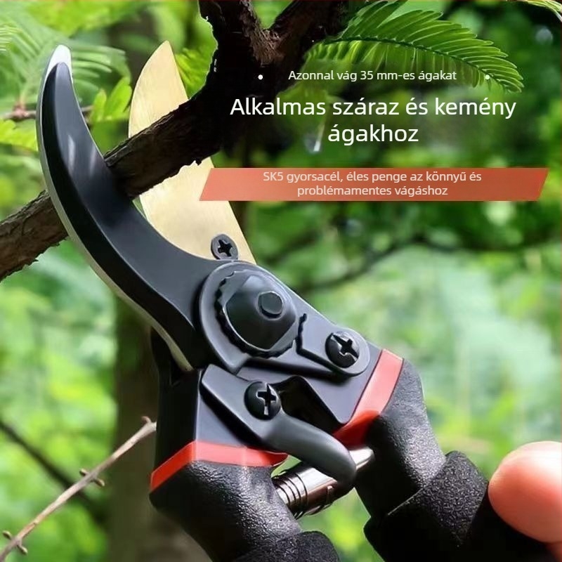SK5 acél gyümölcsfa metszőolló, hatékony metszés, finom kidolgozás, kertészeti eszköz