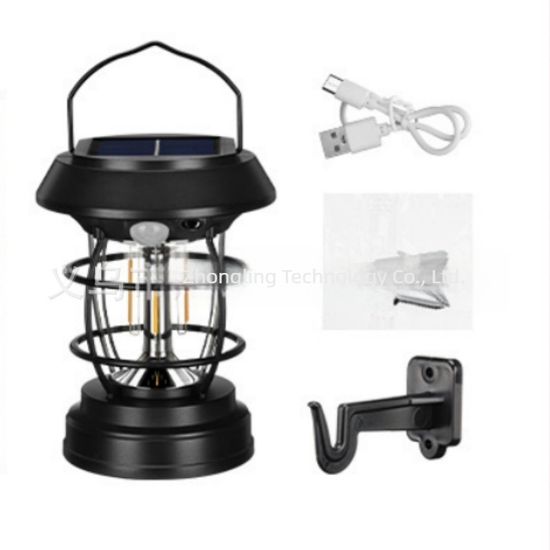 Napelemes kempinglámpa IP65 5W LED 3,7V 6–12 órás működési idő