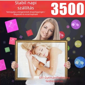Fotó alapján készült 5D gyémántfestő készlet kerek és négyzet alakú gyémántokkal