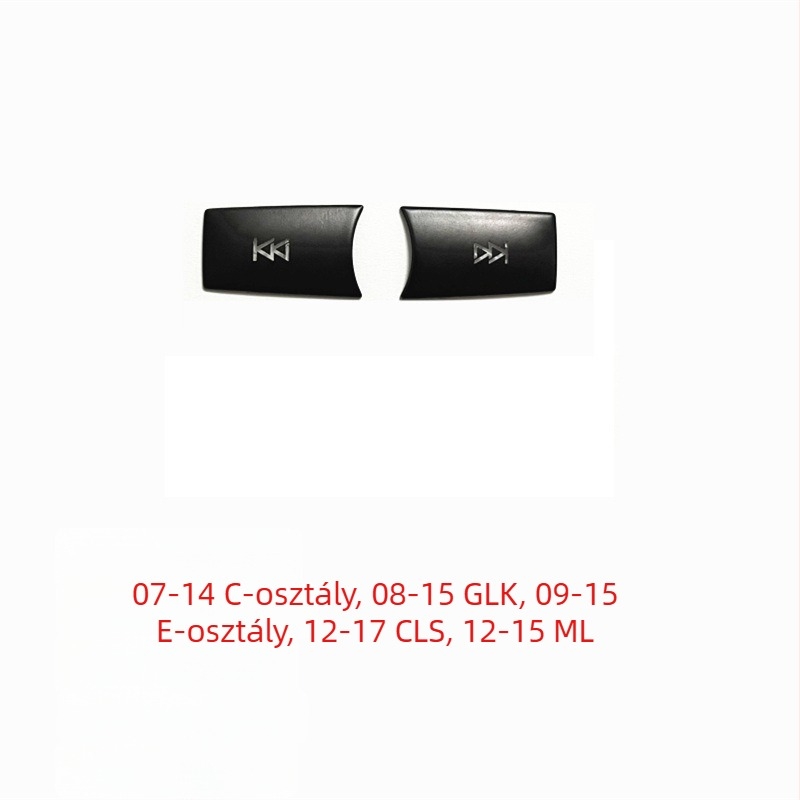 Mercedes-Benz belső ablakemelő kapcsoló gomb matrica, ABS, kompatibil GLK300, GLA200, CLA, E260, C200; Eredet Guangdong; Logó nélkül.