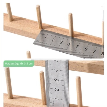 Összecsukható tömörfa varrószál-tartó, otthoni használatra, tekercs tárolás