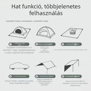 Kültéri talajtakaró és kemping matrac, vastagodott, nedvességálló, kopásálló, piknikhez