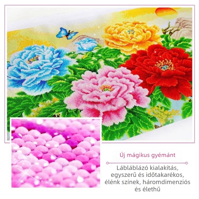 5D gyémántfestő készlet, teljes kövességgel (teljes lefedés), Cartoon/Anime minta, 11CT vászon, nylon anyag