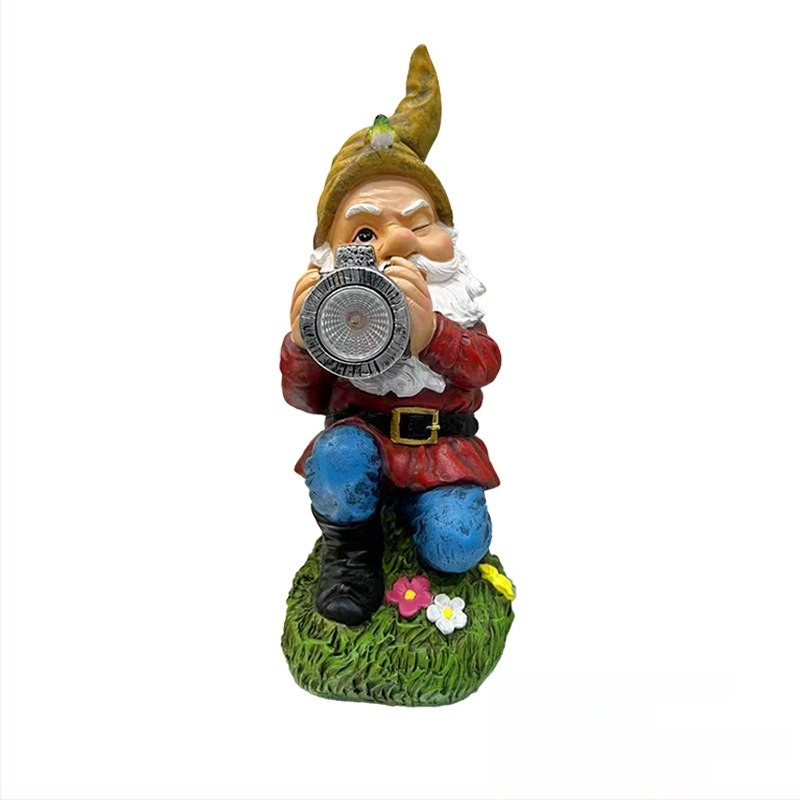 Kerti napelemes lámpa gyantából, elf alakú teleszkópos design, IP55, 1,2W, modell SAT-23588, testreszabás elérhető