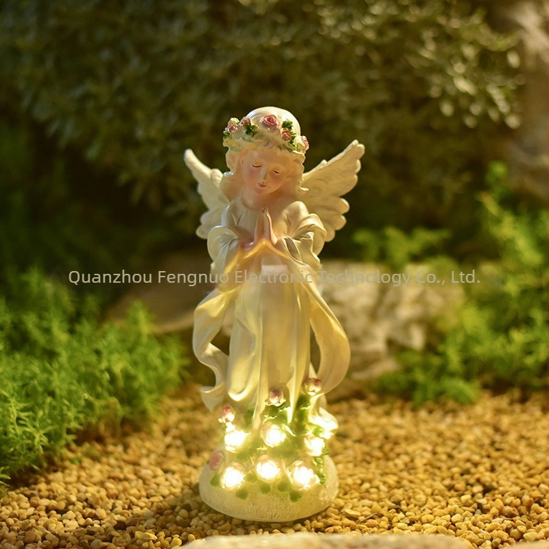 Napelemes tájvilágítás kültérre – Európai stílusú angyalkert, LED amber, IP65, Modell Fairy Landscape Light (1W, 1.2V)