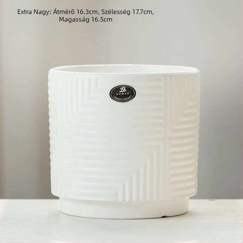 Kerámia virágcserép, padlón álló, kínai stílusú, otthoni kertészkedéshez