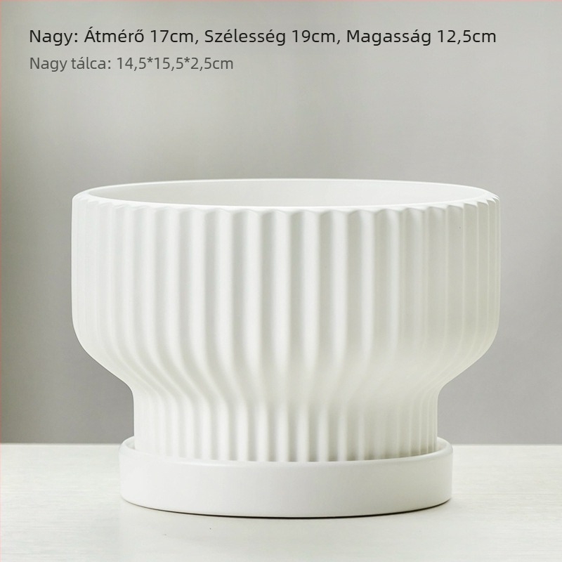 Kerámia virágcserép, padlón álló, kínai stílusú, otthoni kertészkedéshez